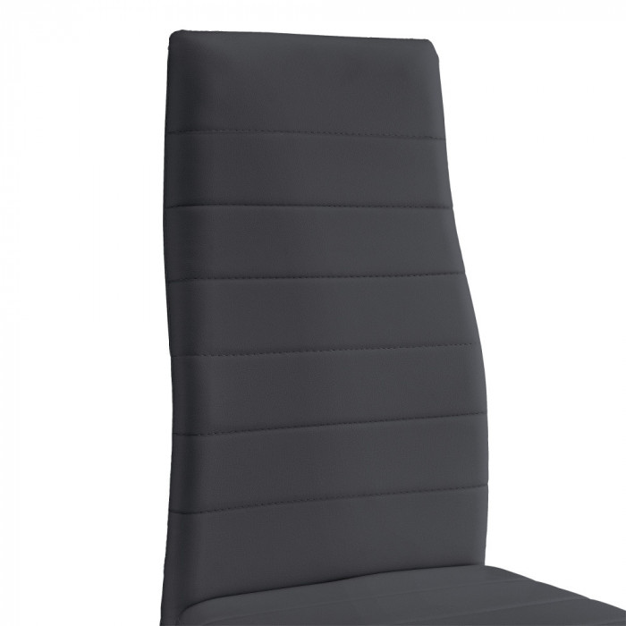 Set design Emma masa bucatarie cu 4 scaune negru/gri inchis [en.casa] HausGarden Leisure