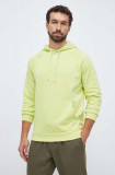 Under Armour bluza barbati, culoarea verde, cu glugă, neted