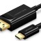 Cablu video MM139 Ugreen USB Type-C tata la DisplayPort tata, 1.5m, rezolutie maxima 4K UHD 3840 x 2160 la 60 Hz, Negru
