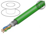 Cablu Ethernet Industrial SF/UTP Cat 6a 24AWG PVC
