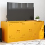 Cumpara ieftin Dulap TV, galben muștar, 99x39x44 cm, oțel