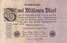 GERMANIA 2.000.000 marci 9 august 1923 VF!!! foto