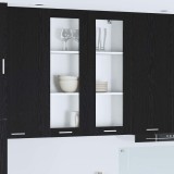 vidaXL Dulap suspendat cu raft Riga Stejar Negru 80 x 31 x 100 cm 884395