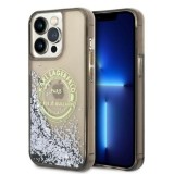 Husa Karl Lagerfeld iPhone 14 Pro Max Hardcase Liquid Glitter, RSG, negru, KLHCP14XLCRSGRK