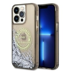Husa Karl Lagerfeld iPhone 14 Pro Max Hardcase Liquid Glitter, RSG, negru, KLHCP14XLCRSGRK foto