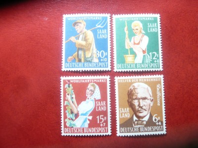 Serie RFG Saarland 1958 - Meserii , 4 valori foto