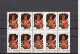 ROMANIA 1968 LP 675 -550 ANI DE LA MOARTEA LUI MIRCEA CEL BATRAN BLOC DE 10 MNH