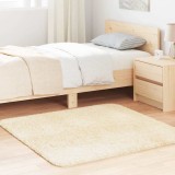 Covor shaggy cu pom &icirc;nalt, NAVARRA, crem, 120x120 cm, poliester