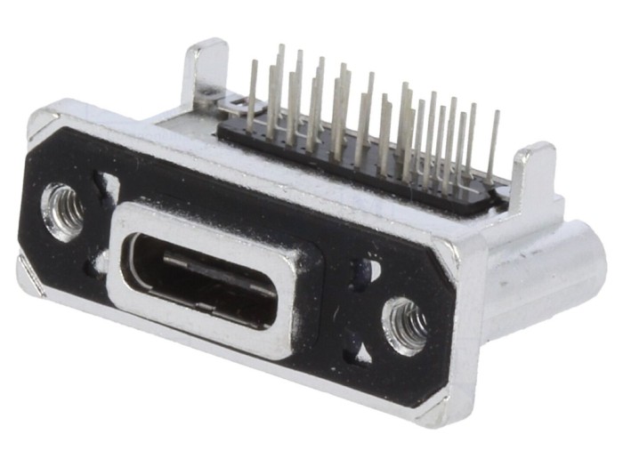 Conector USB C 90&deg; IP67 Aurit 5A