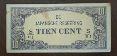Bancnota - Indiile de Est Neerlandeze (Ocupație Japoneza) - 10 Cents 1942