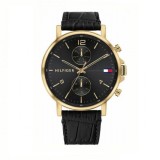 Tommy Hilfiger 1710417, Daniel Ceas Barbati 42mm Baterie cu Curea din Piele Neagră