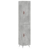 Cumpara ieftin Dulap inalt, gri beton, 34,5x34x180 cm, lemn prelucrat