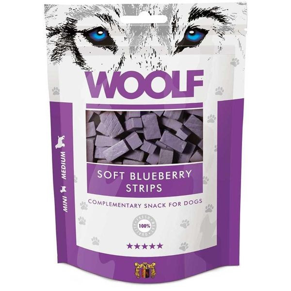 WOOLF Soft Blueberry Strips 100g