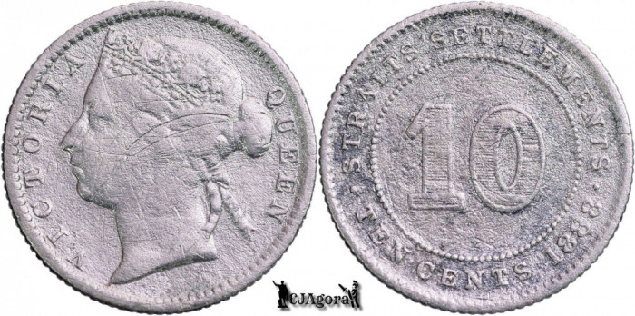 1888, 10 Cents - Victoria - Așezările Str&acirc;mtorii | KM 11