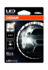 Bec OSRAM lumina calda, iluminare habitaclu centru, fata, spate 41mm (6411 Form) 4000K (M1) Performance AutoTuning foto