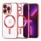 Husa MagSafe pentru Apple iPhone 13 Pro, Techsuit, Luxury Crystal, Rosie