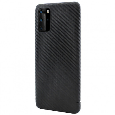 Husa Fibra Carbon Nevox pentru Huawei P40 Pro, CarbonSeries, Neagra CS-1810 foto