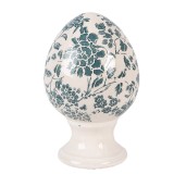 Cumpara ieftin Ou Paste decorativ ceramica bej verde &Oslash; 9x14 cm