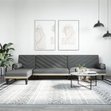 Cumpara ieftin Canapea extensibilă &icirc;n formă de L gri &icirc;nchis 260x140x70 cm