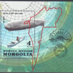 MONGOLIA 1981, Dirijabile, Graf Zeppelin, serie neuzata, MNH