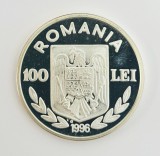 moneda argint 100 LEI 1996 Atlanta Olympic Games PROOF