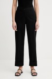 Marc O&#039;Polo pantaloni culoarea negru, lat, high waist, 506034110243