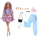 Papusa Barbie Deluxe Style Blonda, Mattel, Cu Accesorii si Haine, Articulata, Varsta 6+ ani