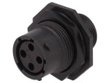 Conector Circular de Panou cu Piuliță Frontală