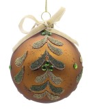 Set 12 globuri brad Craciun sticla multicolora Pine IT &Oslash; 8 cm