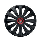 Cumpara ieftin Set 4 Capace Roti pentru Rover, model Trend Black Cu Inel Rosu