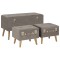 vidaXL Taburete de depozitare, 3 buc., gri, catifea 329256