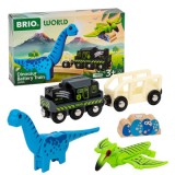 Trenulet cu baterii, aventura dinozaurilor BRIO, 3+ ani