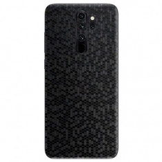 Set Folii Skin Acoperire 360 Compatibile cu Xiaomi Redmi Note 8 Pro (Set 2) - ApcGsm Wraps HoneyComb Black