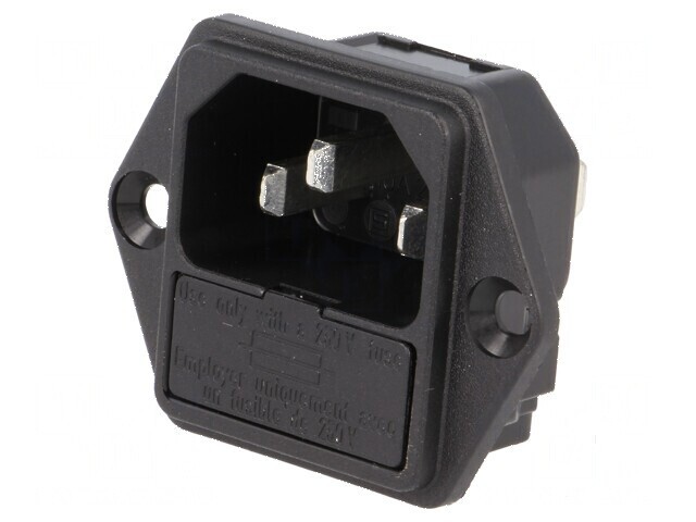 Conector alimentare AC soclu tată 10A 250VAC IEC 60320 6200