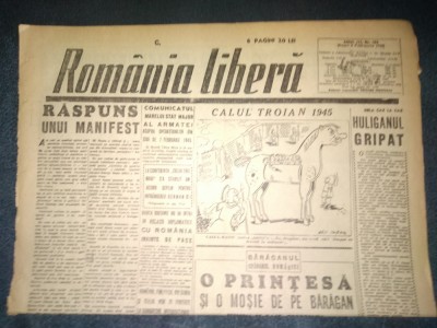 ZIAR ROMANIA LIBERA 9 FEBRUARIE 1945 foto