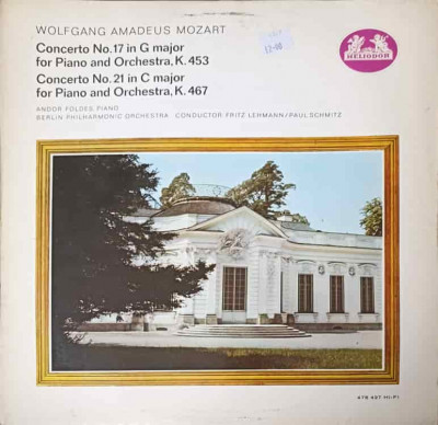 Disc vinil, LP. Concerto No.17 In G Major K.453 Concerto No.21 C Major K467-WOLFGANG AMADEUS MOZART foto