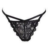 Chiloti String Dama cu Dantela Neagra, Design Triunghiular, CMCLASS