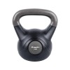 Gantera Kettlebell inSPORTline Vin-Bell Dark 9 kg, Plastic &amp; Ciment, Maner Vinil, Neagra