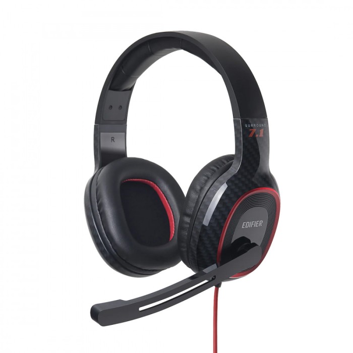 CASTI Edifier, cu fir, gaming, utilizare multimedia, microfon pe casca, detasabil, conectare prin USB 2.0, LED RGB, dual mode, negru, &quot;G20-BK&quot;, (timbr