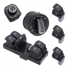 Set 6 comutatoare auto pentru Volkswagen Passat B6, B7, CC, Eos, JETTA, Golf 5/6, Tiguan, Touran, Plastic,23051110-QP-KG-6