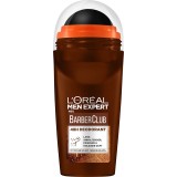 Antiperspirant Roll-On, L&amp;#039;Oreal Men Expert, BarberClub, Impotriva Transpiratiei Excesive, cu Ulei de Cedru, Protectie 48h, 50ml