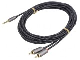 Cablu Audio Jack 3.5mm la RCA 2x 5m Aurit PVC