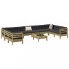 Gossi set canapele gradina cu perne, 11 piese, lemn de pin tratat