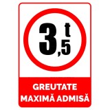 Semn greutate maxima admisa de 3,5 t