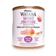 Conserva Wataha MONO PROTEIN Puppy, 94, 3% Carne, Cu Iepure, Mar Si Dovleac Hokkaido, 800g