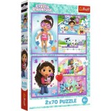 PUZZLE TREFL 2X70 GABBYS DOLLHOUSE AVENTURILE LUI GABBY