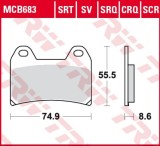 Cumpara ieftin Set placute frana TRW MCB683SV - Aprilia RS 250 - RSV 1100 - Ducati Monster - Husqvarna LT - KTM LC4 - Yamaha XT 660