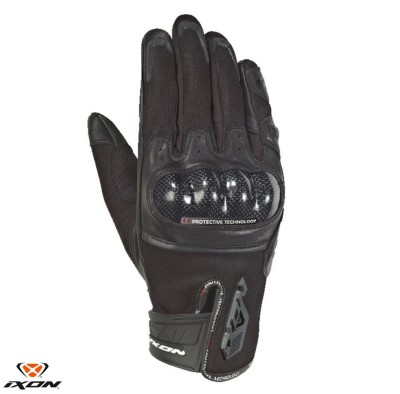 Manusi barbati pentru scuter - motocicleta Roadster vara piele/textil Ixon model RS Rise Air MS culoare: negru &amp;ndash; degete tactile XL (10/11) foto
