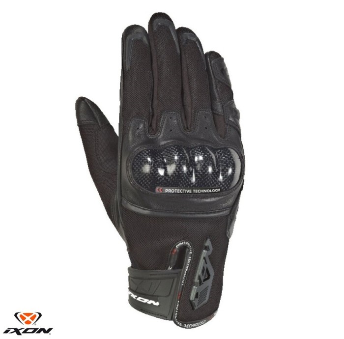 Manusi barbati pentru scuter - motocicleta Roadster vara piele/textil Ixon model RS Rise Air MS culoare: negru &ndash; degete tactile XL (10/11)