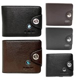 Portofel cu insigna auto, BMW/Audi/Mercedes/VW, maro/negru